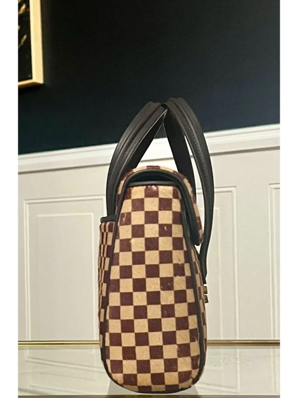 LIMITED EDITION Louis Vuitton  Damier Sauvage Lionne Pony Hair Handbag 623E191P
